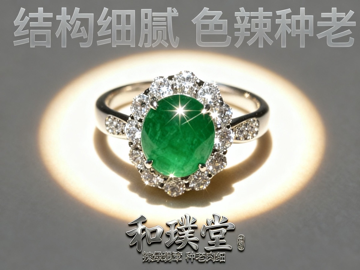 满绿蛋面戒指（危料）